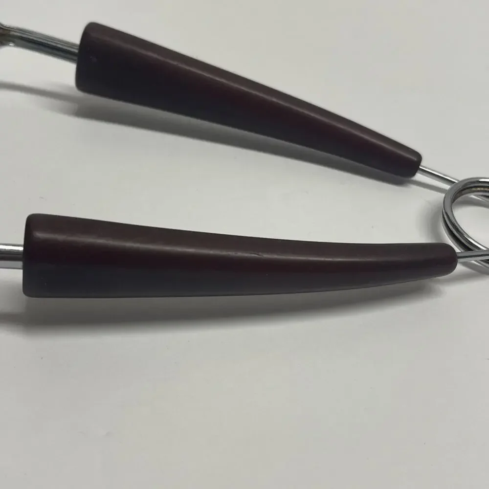 Vintage Brown Bakelite Ice or Salad Claw Tongs Chrome Plated Kitchen Barware